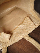 Jute Lunch Bag With Printed Fabric - Wbg1001 Bags