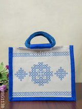 Jute Rangoli Design Bag - Wbg1138 Bags