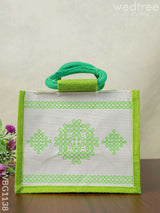 Jute Rangoli Design Bag - Wbg1138 Bags