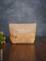 Jute With Raw Silk Return Gift Purse - Wbg0910 Bags