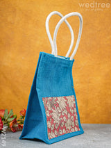 Kalamkari Jute Bag With Rope Handles - W2149 Bags