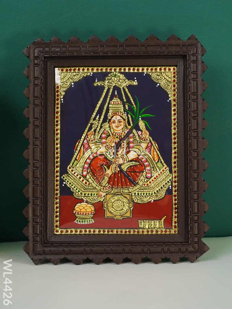 Kamakshi Photo Frame With Tanjore Art Work - Flat (Gold Foil) 8 X 6 Inch Wl4426 Frames