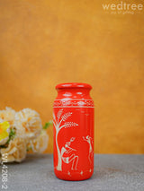 Kondapalli - Handpainted Flower Vase Wl4208 Warli1 Wooden Decor