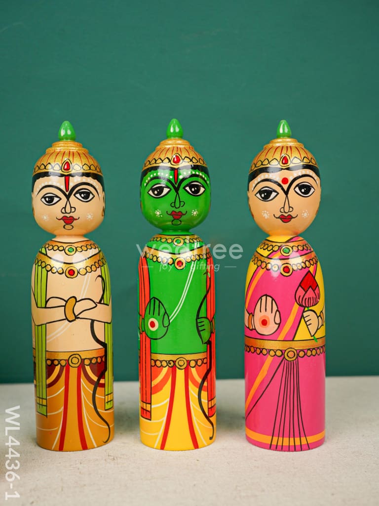 Kondapalli Toy - Ram Darbar Wl4436 Wooden Decor