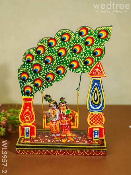 Krishna Jula - Wl3957 Feather Design Wooden Decor