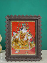 Krishna Photo Frame With Tanjore Art Work - Flat (Gold Foil) 8 X 6 Inch Wl4418 Painting