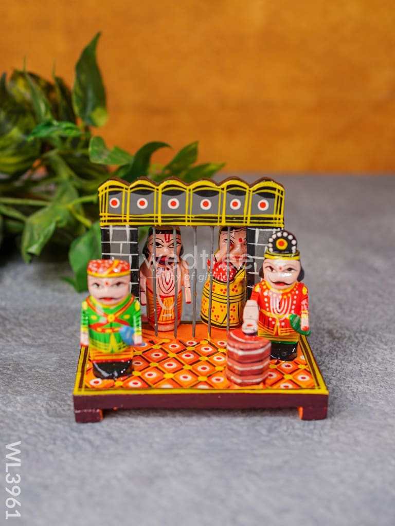 Krishna Story Set - Wl3961 Wooden Decor