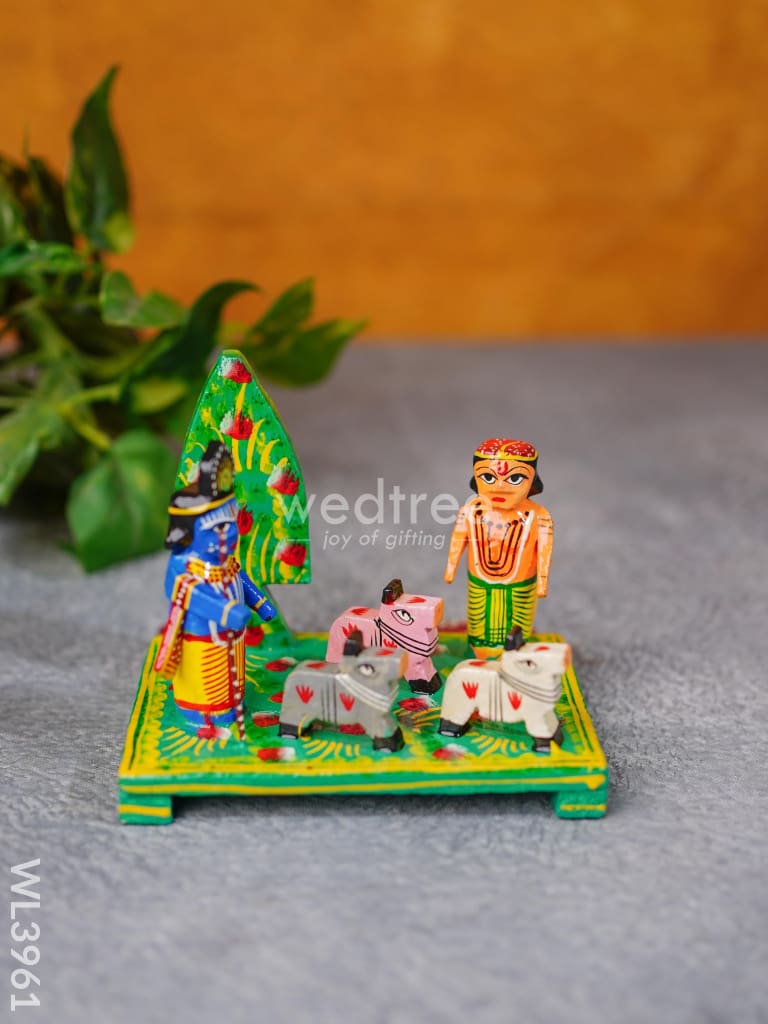 Krishna Story Set - Wl3961 Wooden Decor