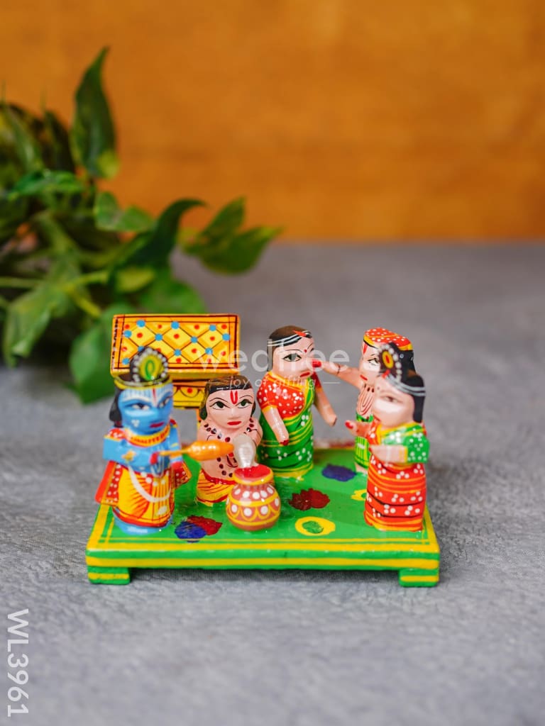 Krishna Story Set - Wl3961 Wooden Decor