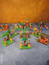 Krishna Story Set - Wl3961 Wooden Decor