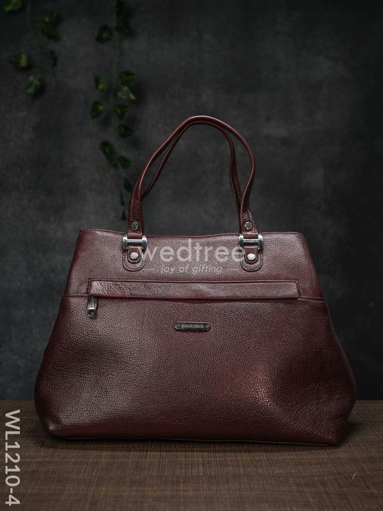 Ladies Handbag - Leather Wl1210 Dark Brown Handbags