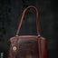 Ladies Handbag - With Big Square Block Design Wl0970 Maroon Handbags