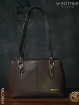 Ladies Handbag - With Knitted Design In The Middle Wl0969 Handbags