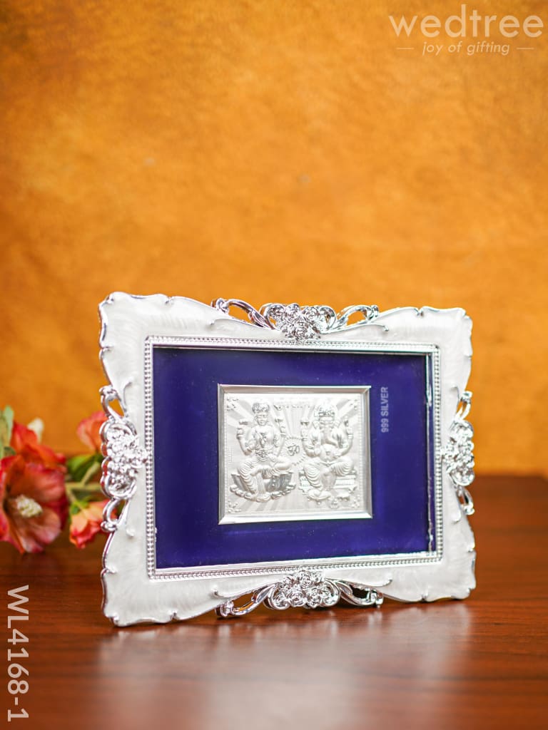 Lakshmi Ganesha 999 Silver Frame - Wl4168 German Photo