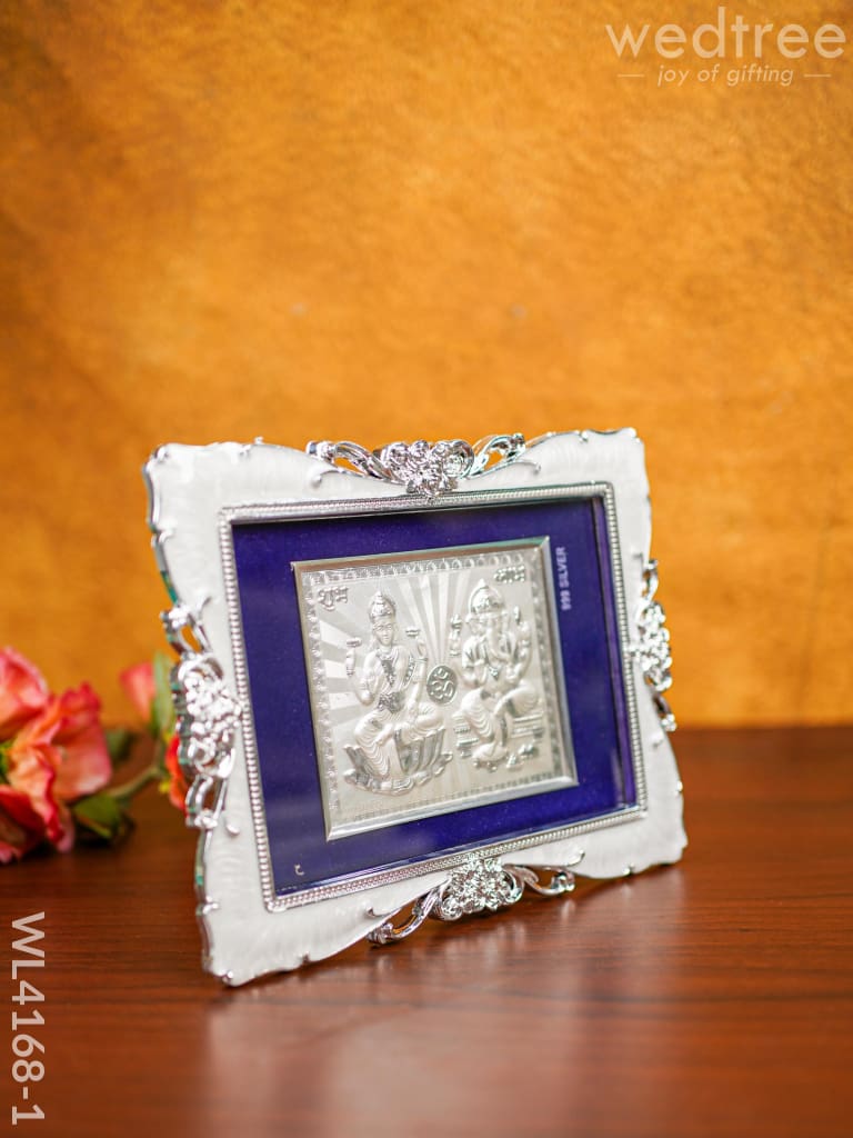 Lakshmi Ganesha 999 Silver Frame - Wl4168 German Photo