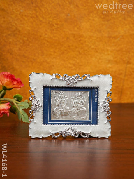 Lakshmi Ganesha 999 Silver Frame - Wl4168 Small German Photo