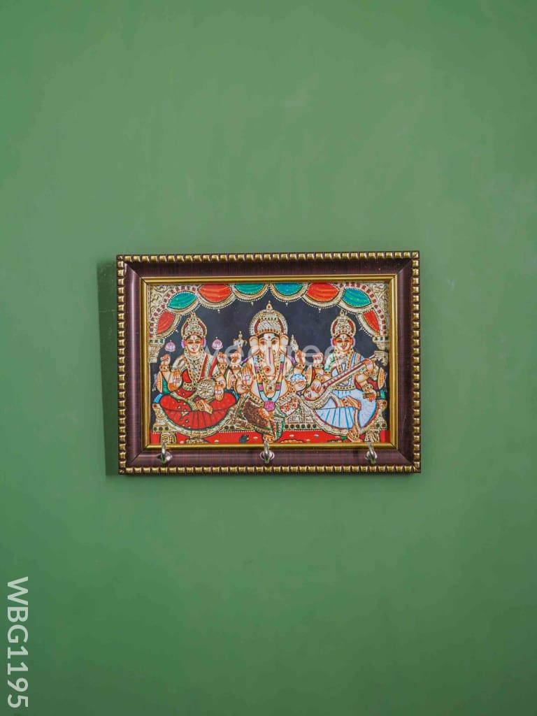 Lakshmi Ganesha Saraswathi Frame Key Hanger - Wbg1195 Hangers