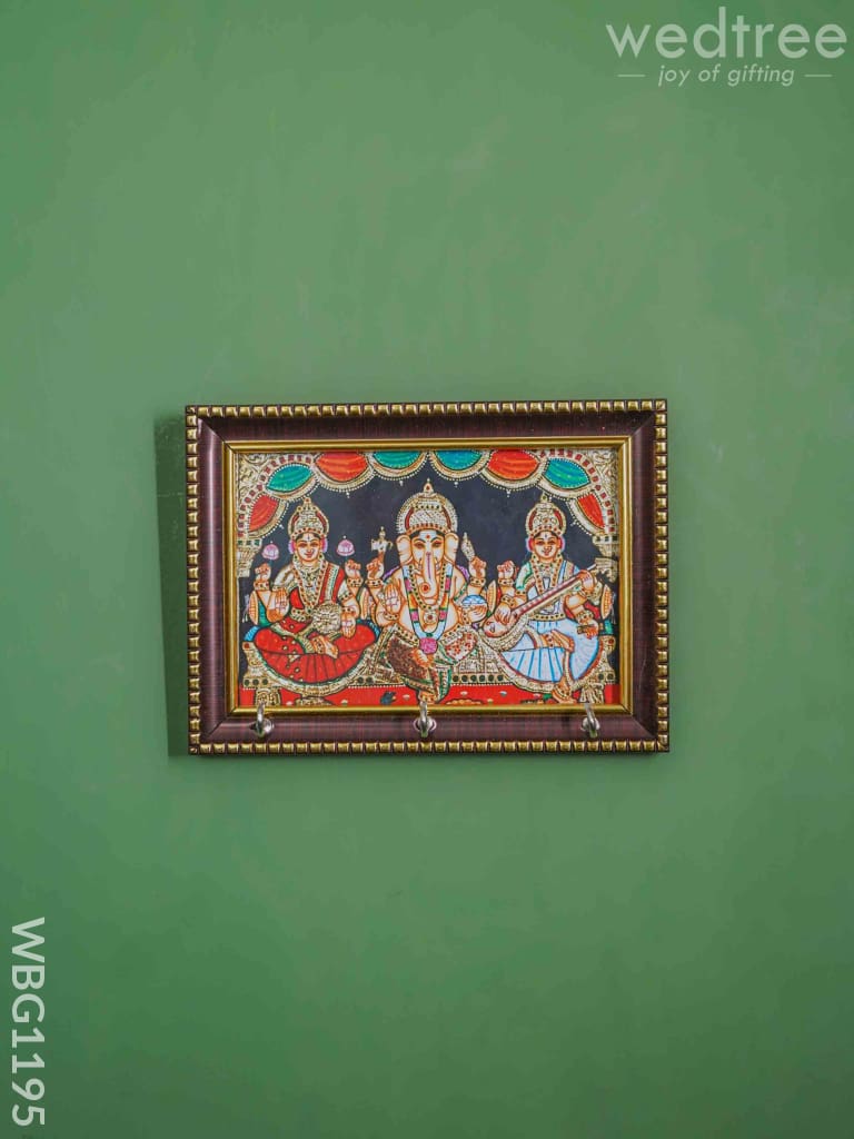 Lakshmi Ganesha Saraswathi Frame Key Hanger - Wbg1195 Hangers