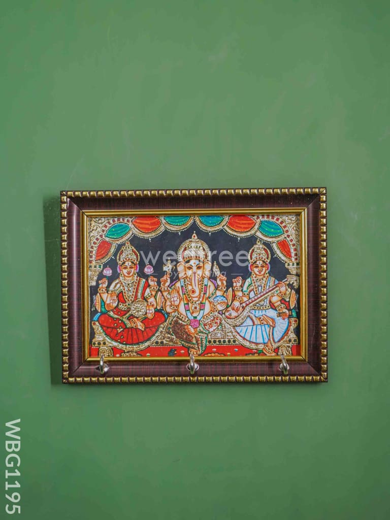 Lakshmi Ganesha Saraswathi Frame Key Hanger - Wbg1195 Hangers