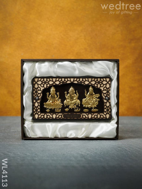 Lakshmi-Ganesha-Saraswathi Frame With Stand (5 X 8) - Wl4113 Frames