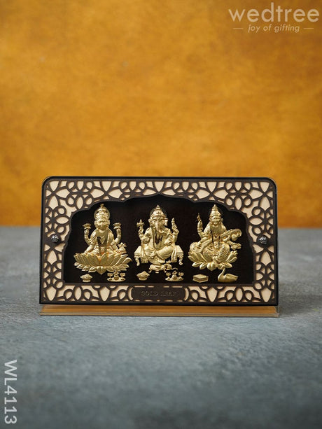 Lakshmi-Ganesha-Saraswathi Frame With Stand (5 X 8) - Wl4113 Frames