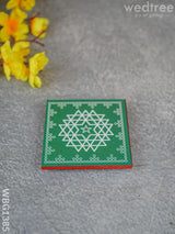 Laminated Manai - Aishwarya Kolam Design 4 Inch X Wbg1385 Rg