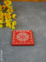 Laminated Manai - Aishwarya Kolam Design 4 Inch X Wbg1385 Rg