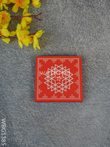 Laminated Manai - Aishwarya Kolam Design 4 Inch X Wbg1385 Rg