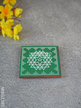 Laminated Manai - Aishwarya Kolam Design 4 Inch X Wbg1385 Rg