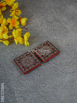 Hridhaya Kamalam Design Glitter Laminated Manai - Wbg1380 Rg