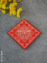 Laminated Manai - Hridhaya Kamalam Kolam Design 4 Inch X Wbg1384 Rg