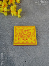 Laminated Manai - Hridhaya Kamalam Kolam Design 4 Inch X Wbg1384 Rg