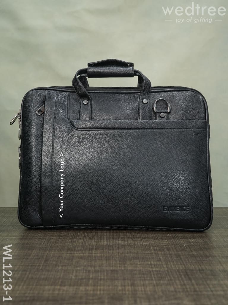 Laptop Bag In Leather With Expandable Sleek - Wl1213 Corporate Gifts