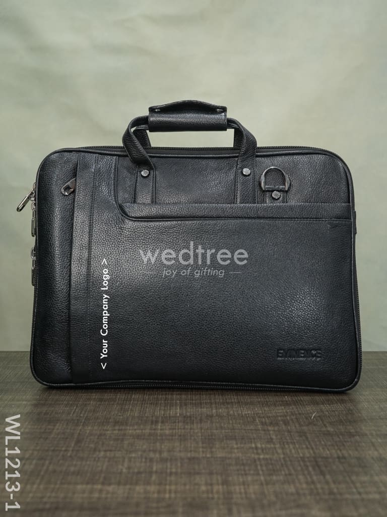 Laptop Bag In Leather With Expandable Sleek - Wl1213 Corporate Gifts