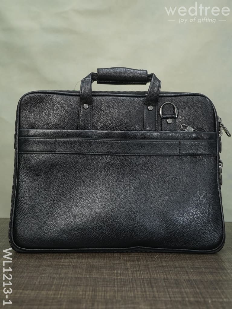 Laptop Bag In Leather With Expandable Sleek - Wl1213 Corporate Gifts