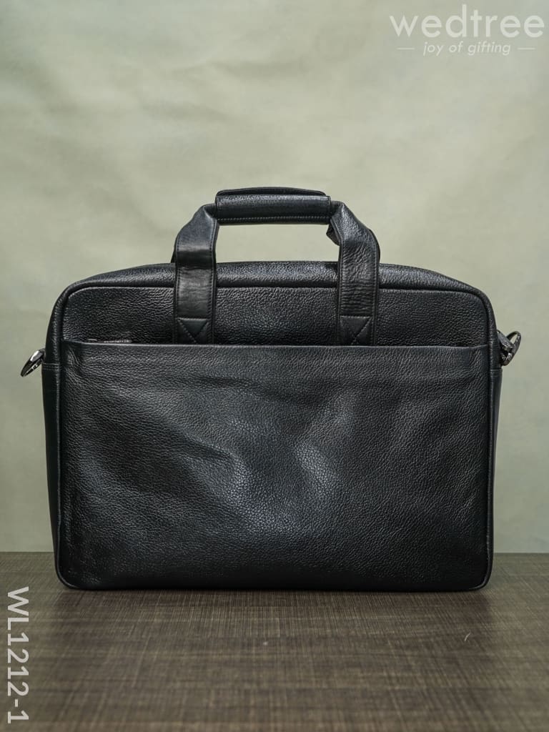 Laptop Bag In Leather With Gold Flap - Wl1212 Corporate Gifts