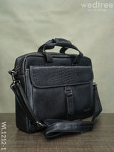 Laptop Bag In Leather With Gold Flap - Wl1212 Corporate Gifts