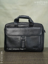 Laptop Bag In Leather With Gold Flap - Wl1212 Corporate Gifts