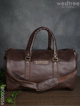 Leather Duffle Bag - Brown Bcg0056 Branding