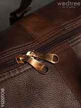 Leather Duffle Bag - Brown Bcg0056 Branding