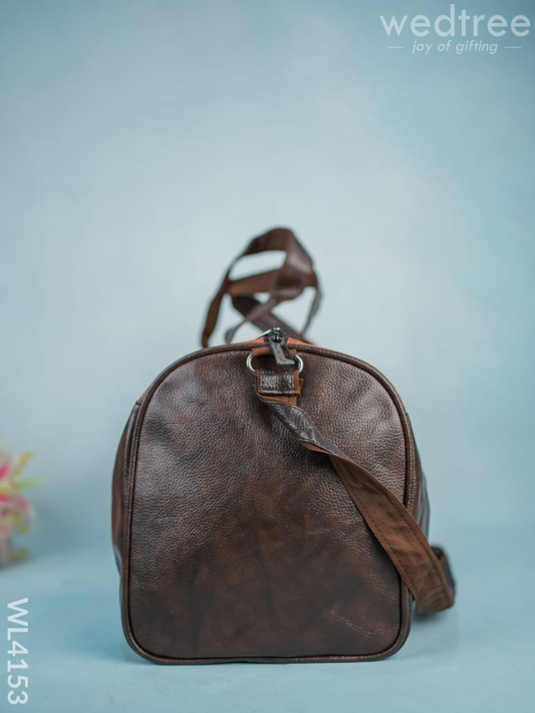 Leather Duffle Bag - Brown Wl4153 Bags & Wallets