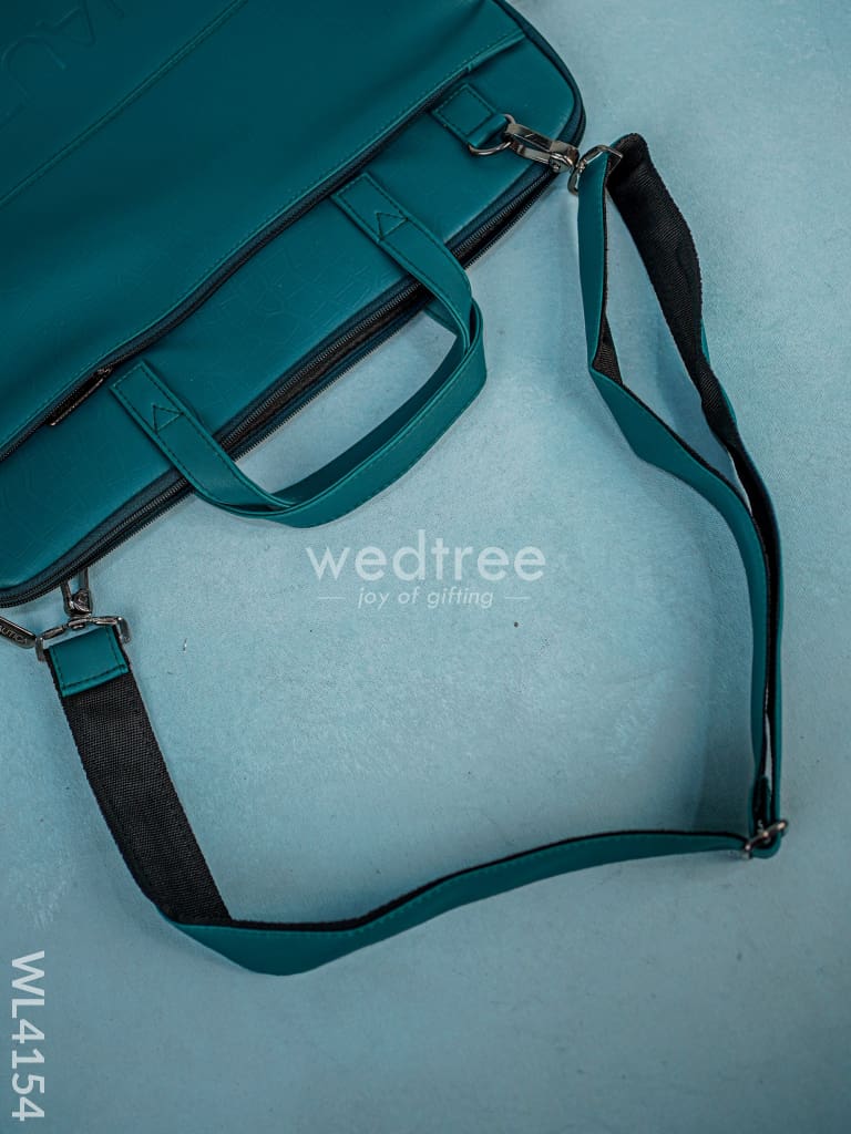 Leather Laptop Bag- Dark Green - Wl4154 Bags & Wallets