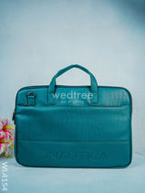 Leather Laptop Bag- Dark Green - Wl4154 Bags & Wallets