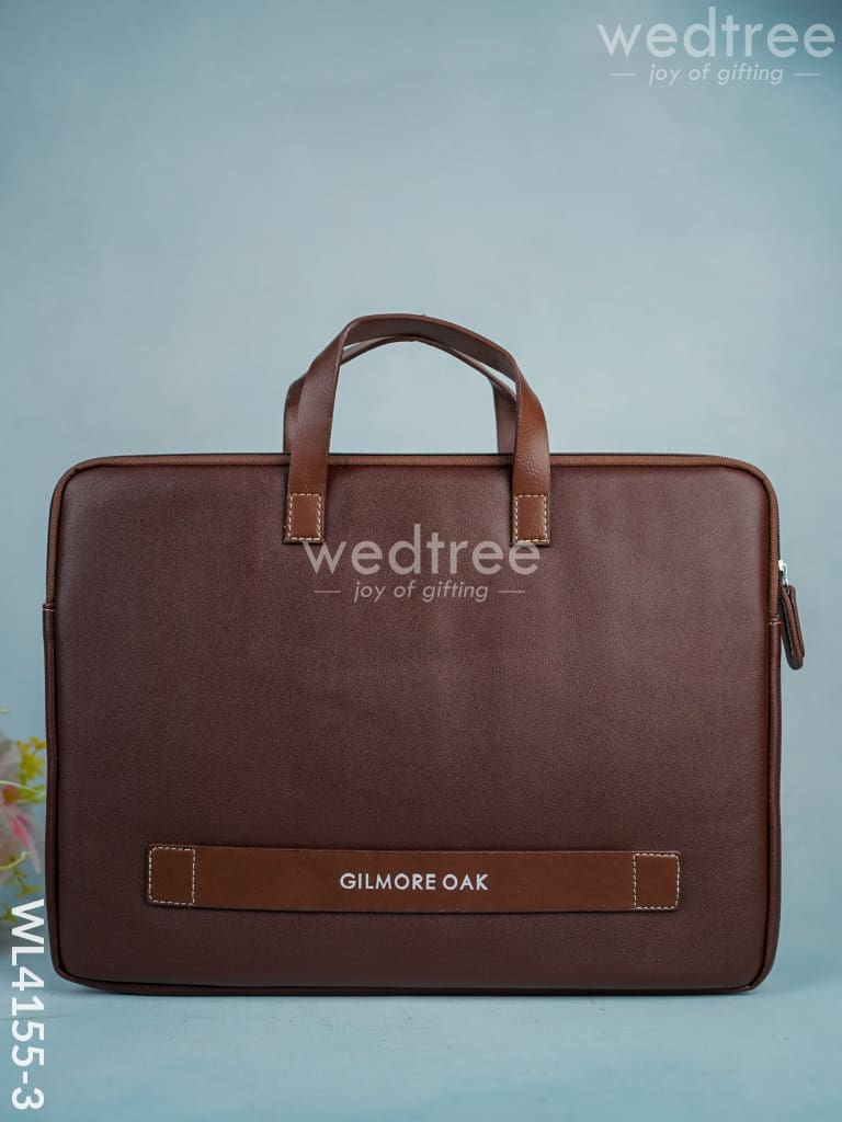 Leather Laptop Sleeve - Wl4155 Brown Bags & Wallets