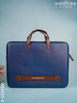 Leather Laptop Sleeve - Wl4155 Navy Bags & Wallets