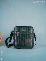 Leather Sling Bags - Forest Green Wl4156