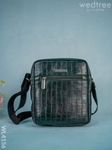 Leather Sling Bags - Forest Green Wl4156