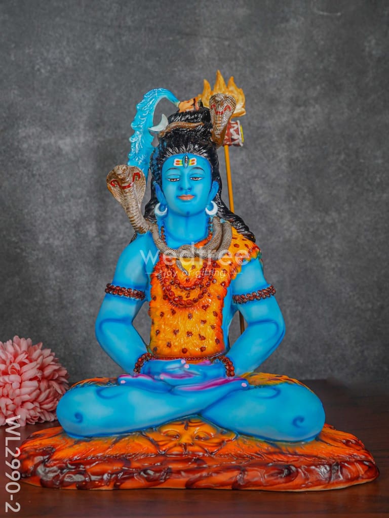 Handcrafted Polyresin Lord Shiva Idol - Wl2990-2 Showpieces