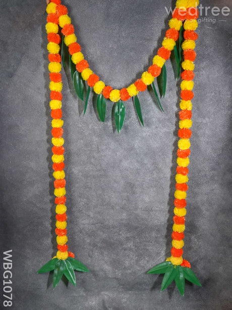 Mango Leaf Thoran With Wall Hanging - Wbg1078 Thorans