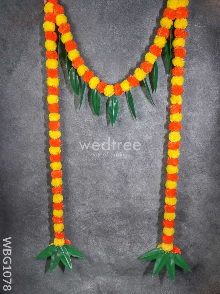 Mango Leaf Thoran With Wall Hanging - Wbg1078 Thorans